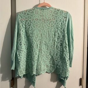 Mint Lace AEO Cardigan